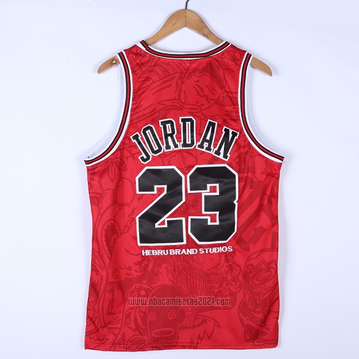 Camiseta Chicago Bulls Michael Jordan #23 Mitchell & Ness Hebru Brantley Rojo